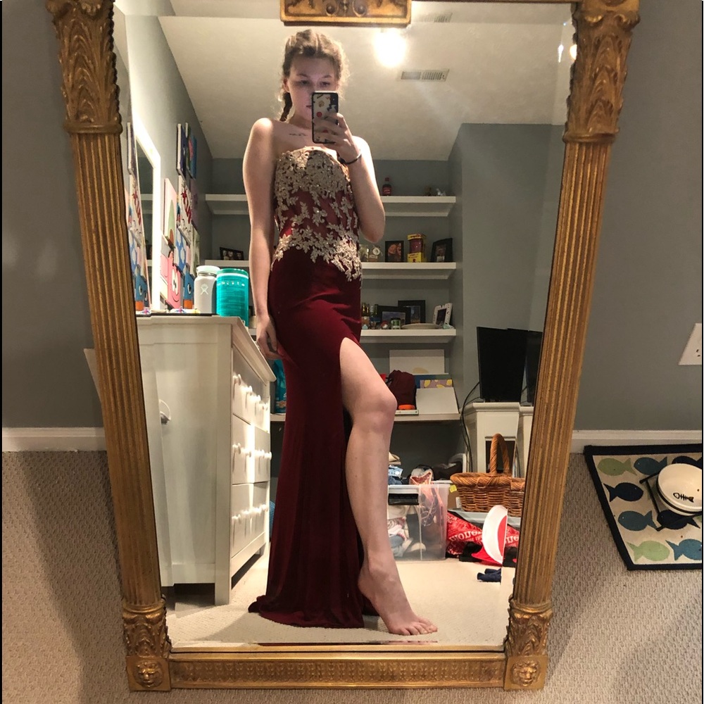 Maroon Glow by Colors Dress G379